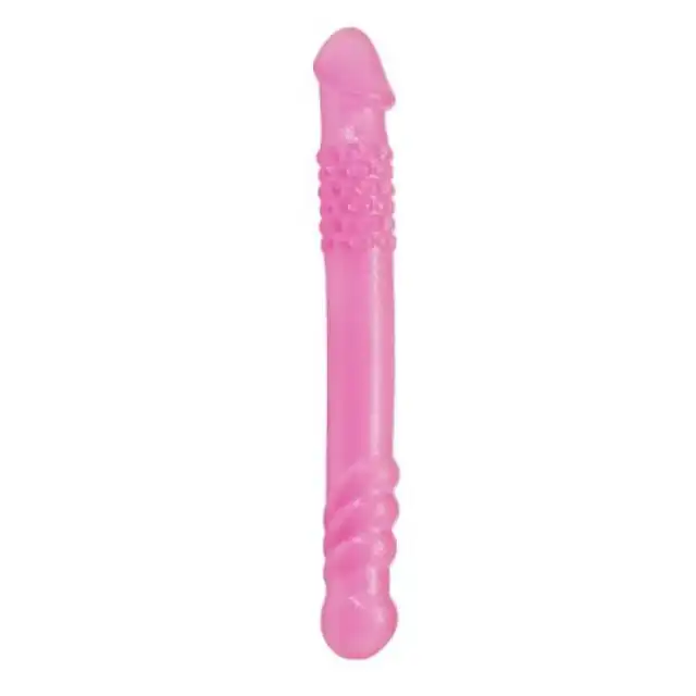 Toyz4Lovers - Twofold Pink. Dwustronne różowe elastyczne dildo 25,4 cm