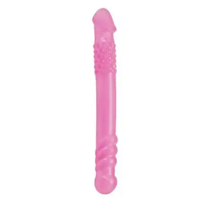 Toyz4Lovers - Twofold Pink. Dwustronne różowe elastyczne dildo 25,4 cm