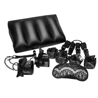 Steamy Shades -  Positioning Set - kompletny, luksusowy zestaw do BDSM - poduszka, zestawy kajdanek, opaska na oczy