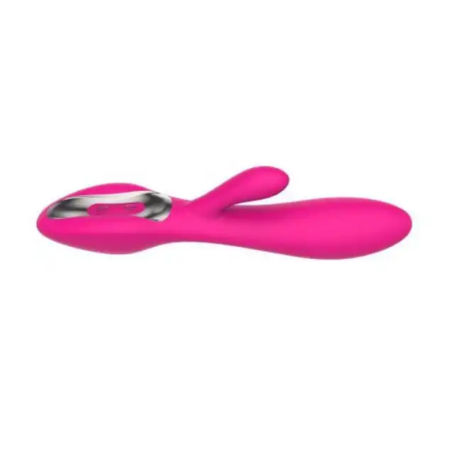 Elys - Concave Rabbit Pink USB. Silikonowy wibrator z króliczkiem w kolorze różowym