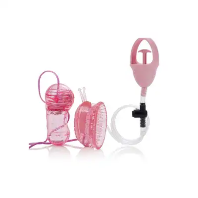  Calexotics - Butterfly Clitoral Pump. Pompka do łechtaczki w kształcie elastycznego motylka. Mocne wibracje 