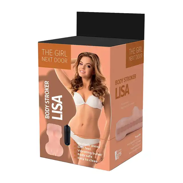 Dream Toys - The Girl Next Door LISA - masturbator z piersiami. Wibrujący pocisk w zestawie