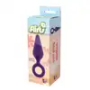 Dream Toys - Flirts Pull Plug Medium Purple. Średni nieziemsko uroczy, fioletowy korek analny. Pierścień na palec.