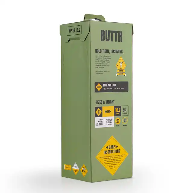 Buttr - 10 Punder Dildo. Wtyczka analna XXL to stymulującym kształcie pocisku 
