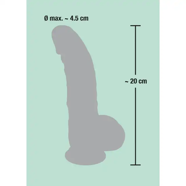 You2Toys - Medical Silicone Dildo 20 cm - dildo z silikonu medycznego. 20 cm przyjemności! 