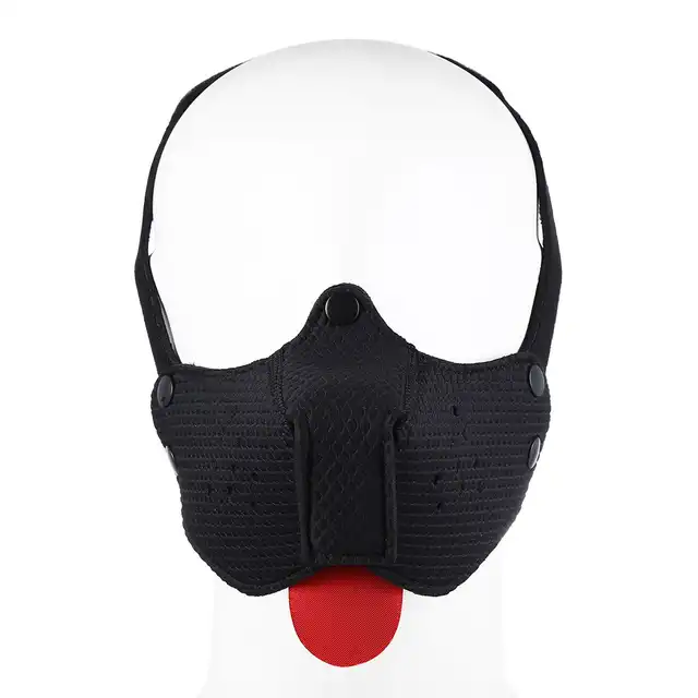 O-Products - Neoprene Puppy Dog Mouth Mask. Efektowna maska-kaganiec w formie psiego pyska z językiem 