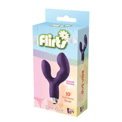 Dream Toys - Flirts 10 Functions Duo Vibe Purple. Podwójna rozkosz w jednym urządzeniu!