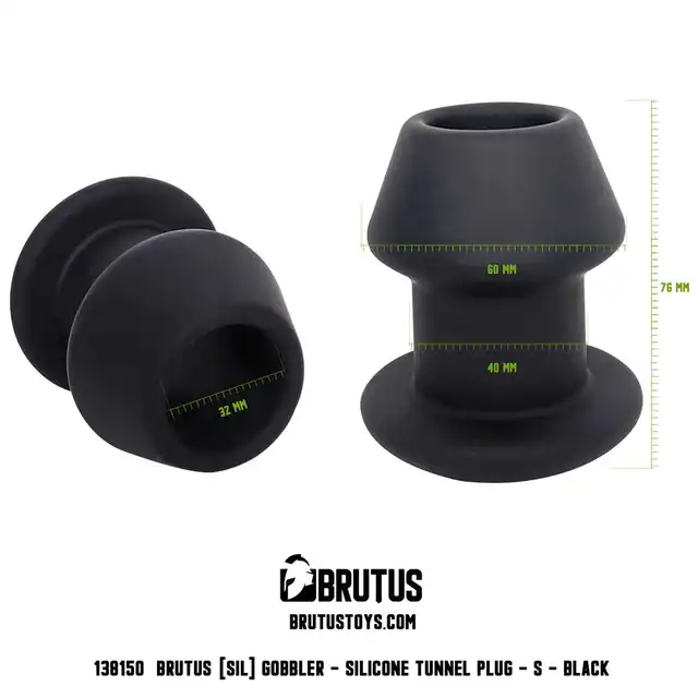 Brutus - Gobbler S. Czarny profilowany tunel analny 4-6 cm średnicy 