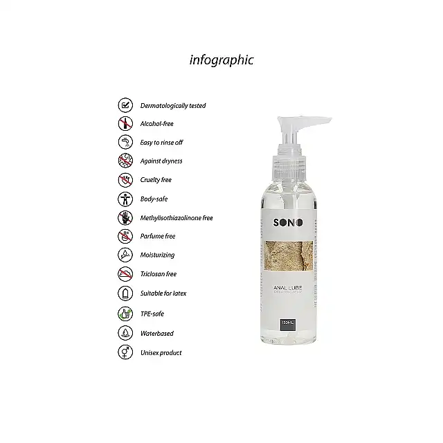 Sono - Anal Lube - 150ml. Gęsty, bezzapachowy żel analny od renomowanej marki