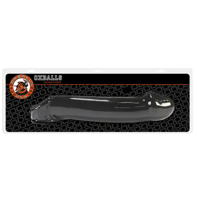Oxballs - Muscle Cock Sheath Black. Czarna nakładka na penisa niczym druga skóra 