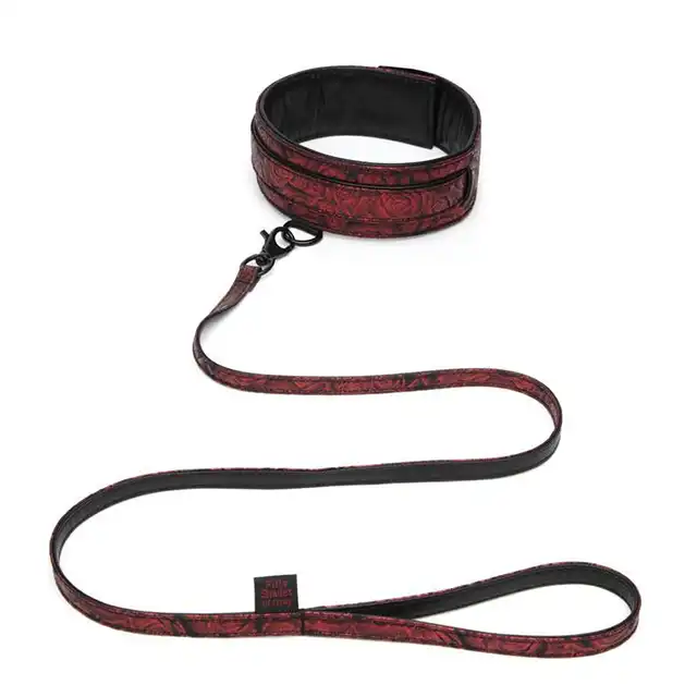 Fifty Shades of Grey - Sweet Anticipation Collar &amp; Lead - luksusowa obroża ze smyczą. Elegancka sesja BDSM