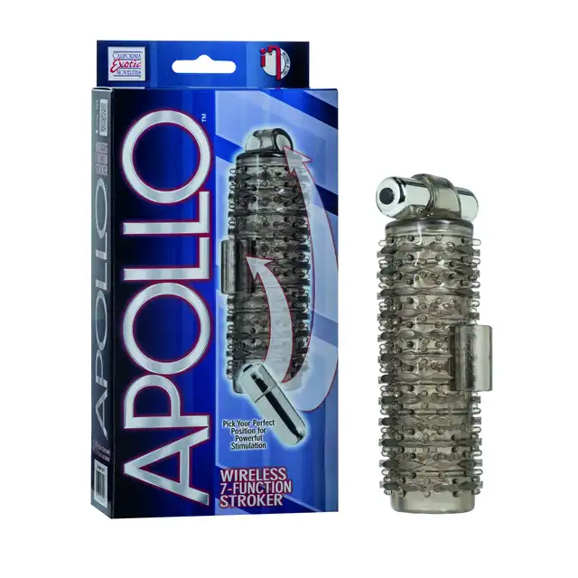 Apollo - Wireless 7-Function Stroker. Teksturowana nakładka na penisa z wibracjami