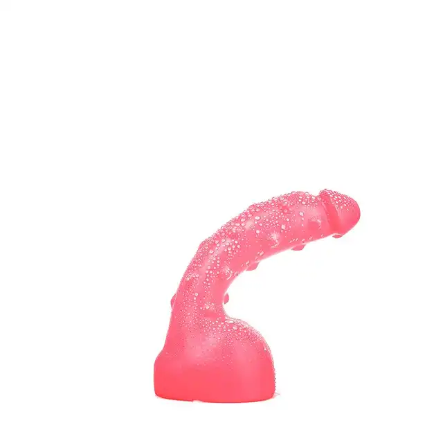 Bubble Toys - Pimpy Pink Large. Cudownie bąbelkowe różowe dildo o truskawkowym aromacie 23 cm. Mega Sale!