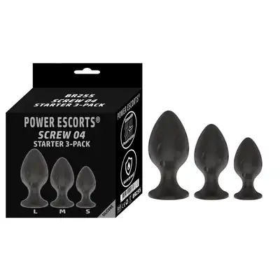 Plug-Screw 04 - 3-Pack Silicone Plugs Black