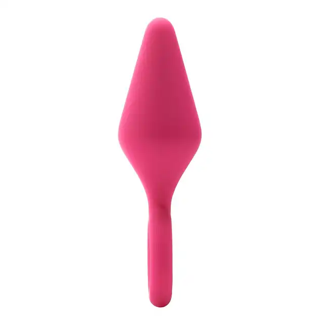 Dream Toys - Flirts Pull Plug Small Pink. Mały nieziemsko uroczy, różowy korek analny. Pierścień na palec.