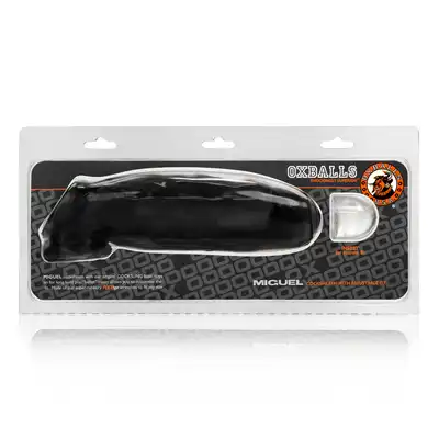 Oxballs - Miguel Cock Sheath Black. Komfortowa czarna nakładka na penisa z TPR