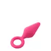 Dream Toys - Flirts Pull Plug Small Pink. Mały nieziemsko uroczy, różowy korek analny. Pierścień na palec.