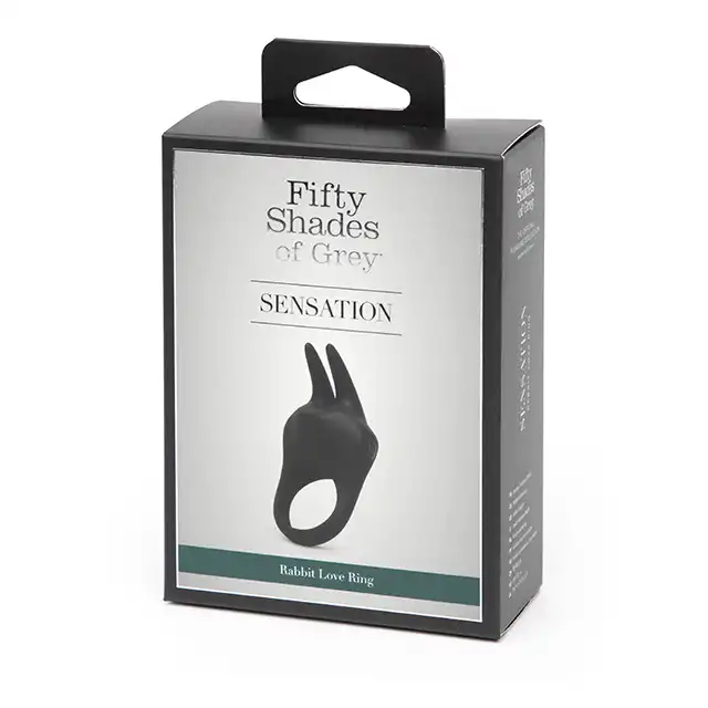 Fifty Shades of Grey - Sensation Vibrating Rabbit Love Ring - wibrujący pierścień na penisa. Elegancja i przyjemność