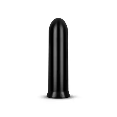 All Black - Dildo AB08. Gładkie 19 cm dildo wykonane z PVC o średnicy 4,5 cm