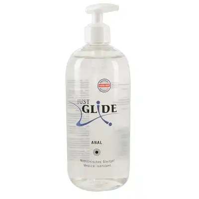 Just Glide - Anal 500ml. Analny lubrykant medyczny na bazie wody. Zapewnia dodatkowe nawilżenie.