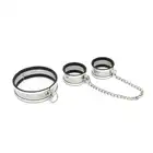 O-Products - Steel Large Collar &amp; Cuffs - zestaw kajdanek oraz obroży ze stali nierdzewnej. Wysoka jakość 