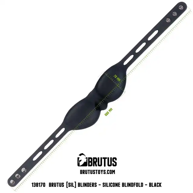 Brutus - Blinders Silicone. Nieprześwitująca silikonowa opaska na oczy 