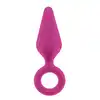 Dream Toys - Flirts Pull Plug Small Pink. Mały nieziemsko uroczy, różowy korek analny. Pierścień na palec.