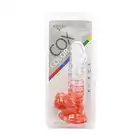 Kiotos Cox Color 02 - Clear - Red - dwukolorowe dildo, mocna przyssawka. Gwarancja jakości