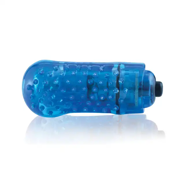 The Screaming O - Fingo Tingly Blue. Wibrator na palec z ekstra wypustkami stymulującymi 