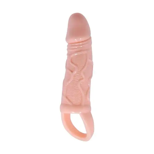 Baile - Max Extension Vibrating - realistyczna przedłużka na penisa z mini wibratorkiem. 