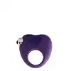 Dream Toys - Flirts Cockring Purple. Mega rozciągliwy, wibrujący ring na penisa ze stymulującymi wypustkami w kształcie serca.
