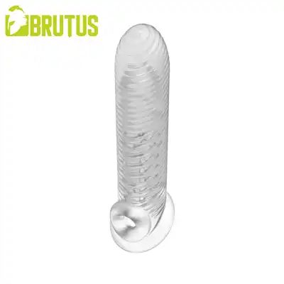 Brutus - Almighty Cock Sheath. Przyjemnie prążkowana nakładka na penisa 18 cm długości 