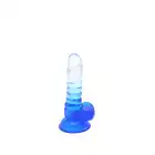 Kiotos Cox Color 01 - Clear - Blue - dwukolorowe dildo, mocna przyssawka. Gwarancja jakości