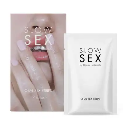 Bijoux Indiscrets -Slow Sex Oral Strip 1 szt. Odlotowa smakowo-chłodząca wkładka do seksu oralnego 