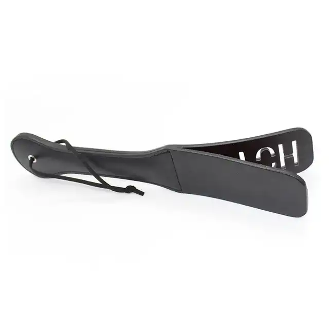 Oproducts - Whip paddle slave - czarna, mocna packa z czerwony napisem SLAVE