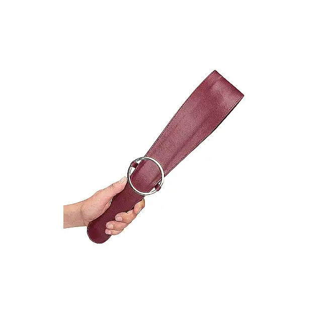 Ouch Halo - Belt Flogger - Burgundy - gustowny bat. Luksusowa sesja BDSM