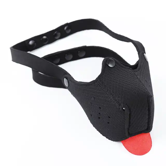 O-Products - Neoprene Puppy Dog Mouth Mask. Efektowna maska-kaganiec w formie psiego pyska z językiem 