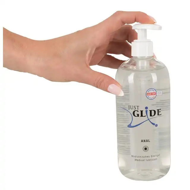 Just Glide - Anal 500ml. Analny lubrykant medyczny na bazie wody. Zapewnia dodatkowe nawilżenie.