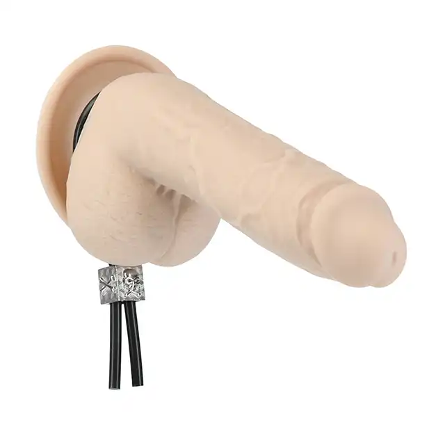 Lux Active - Tether Adjustable Cock Tie. Czarne lasso na penisa z motywem czaszki 