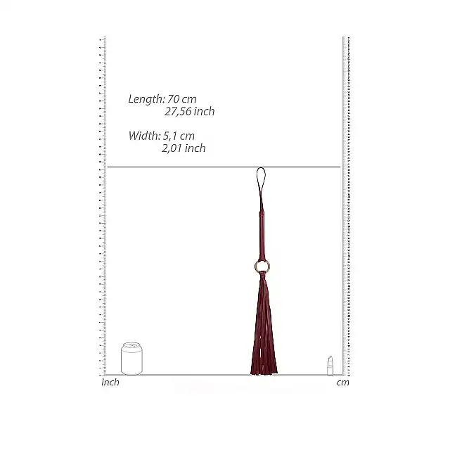Ouch Halo - Flogger - Burgundy - elegancki pejcz. Luksusowa sesja BDSM
