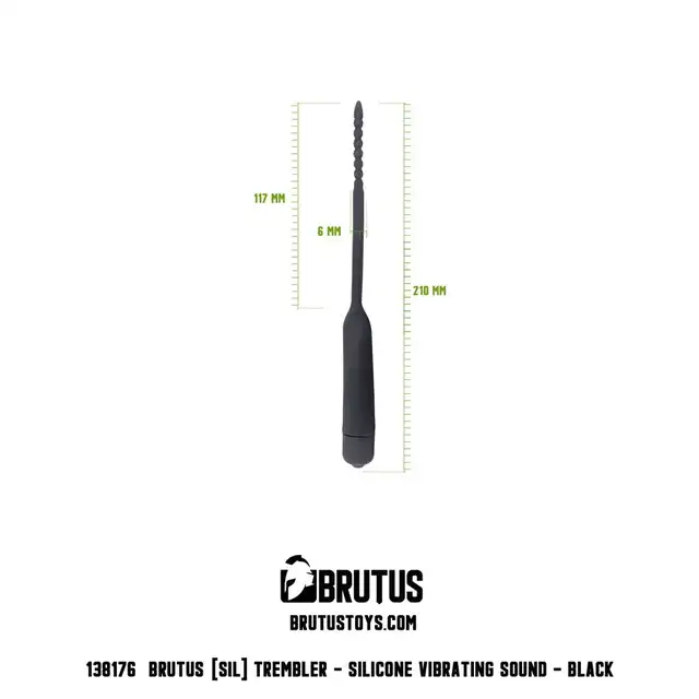 Brutus - Trembler Vibrating. Silikonowy teksturowany dilator z mocnymi wibracjami 