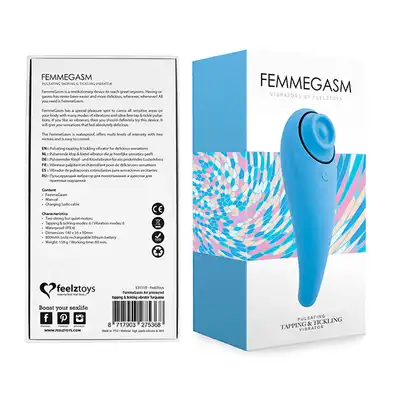 FeelzToys - FemmeGasm Tikkende &amp; Kietelende Vibrator Turqoise
