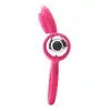 Dream Toys - Flirts Cockring Pink. Super rozciągliwy, wibrujący ring na penisa ze stymulatorem łechtaczki.