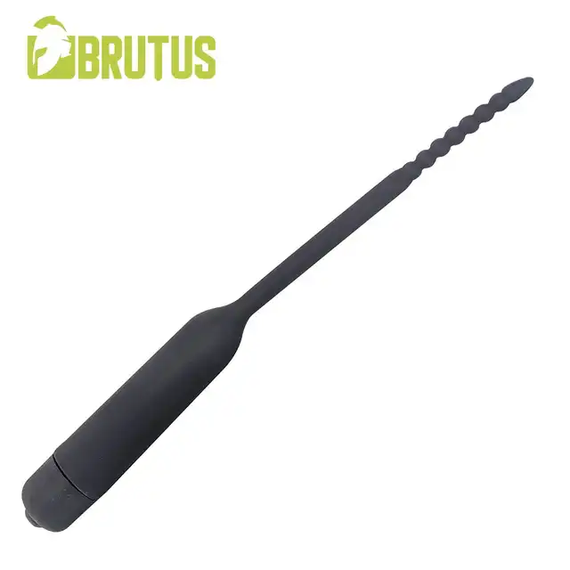Brutus - Trembler Vibrating. Silikonowy teksturowany dilator z mocnymi wibracjami 