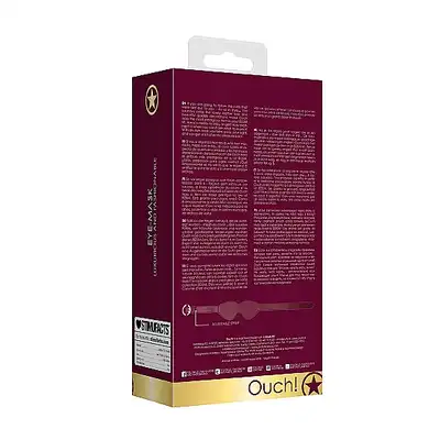 Ouch Halo - Eyemask - Burgundy - ekskluzywna opaska na oczy. Luksusowa sesja BDSM