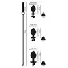 You2Toys - Butt Plug Set Leash. Mega zestaw korków analnych przypinanych do smyczy. 3 korki S,M,L. Innowacja 2022