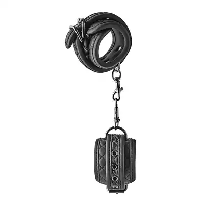 Dream Toys - Blaze Handcuff Diamond Black - luksusowe kajdanki na ręce. Ekstremalna sesja BDSM