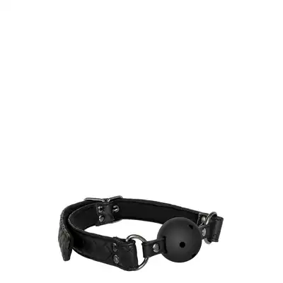 Dream Toys - Blaze Ball Gag Diamond Black - czarny, oddychający gag. Zniewolenie partnera