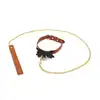 O-Products - Brown Leather Bow Tie Collar&amp;Leash. Elegancka obroża z kokardką i smyczą ze skóry wegańskiej 