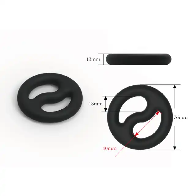 Brutus - Yin-Yang Silicone Duo Ring. Dwufunkcyjny ring erekcyjny na penisa i jądra 